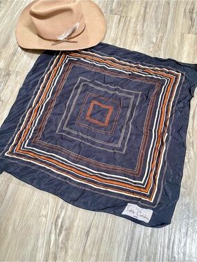 Pierre Cardin Paris SILK boho scarf/wrap southwestern Equestrian farmhouse vibe